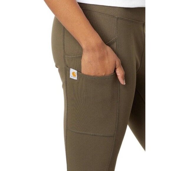 Carhartt Women’s Force Fitted Lightweight Utility Legging Olive Green XS NWT NEW - Picture 2 of 16